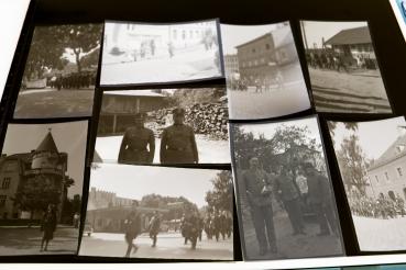 22  alte Negative - Festumzug , Stahlhelmbund, Hakenkreuzfahnen, Umgebung Grafenau